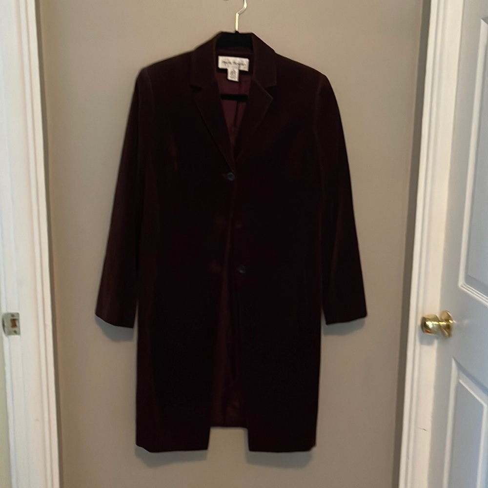 Long Rena Rowan Burgundy Corduroy Jacket